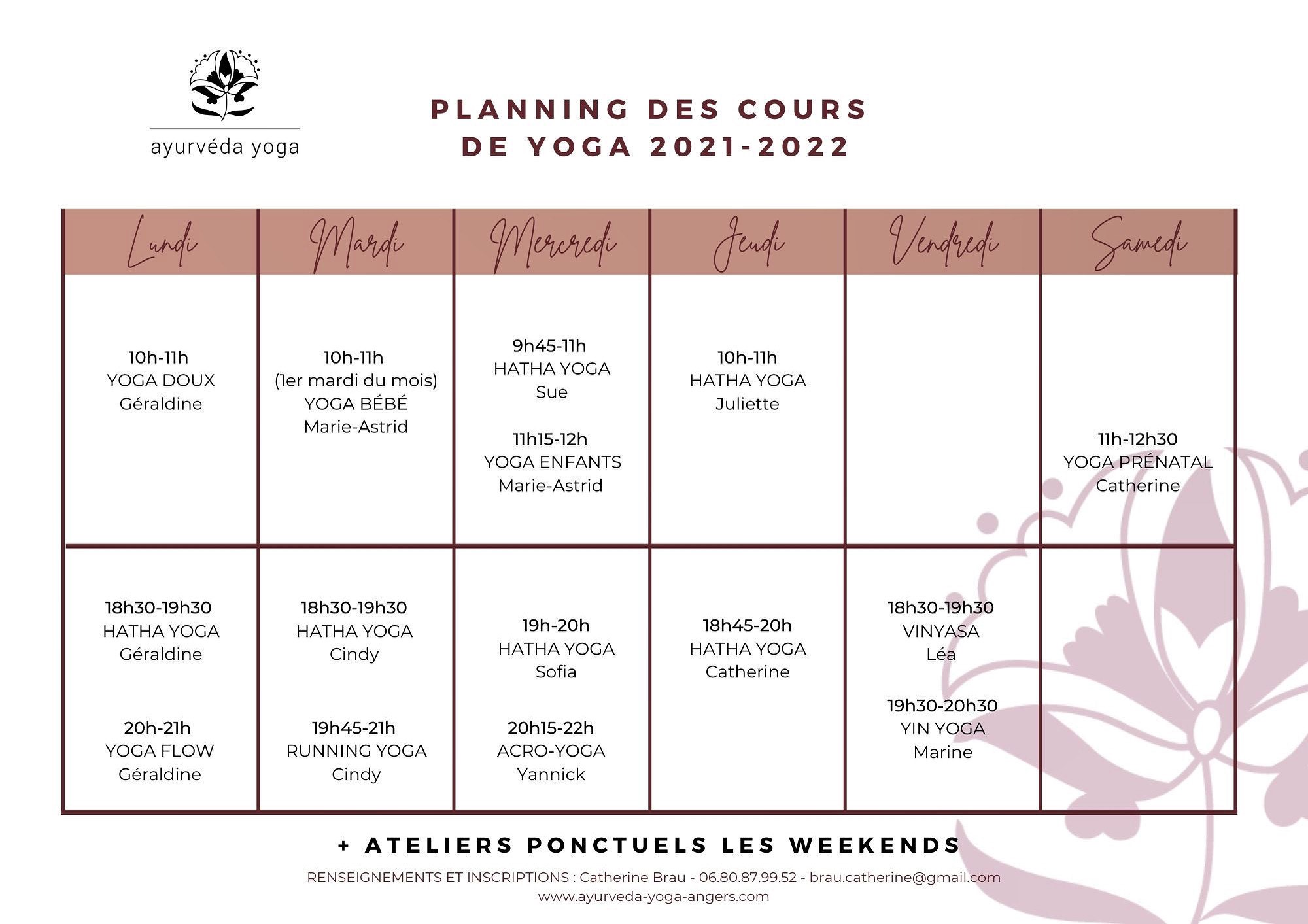 Cours de yoga Angers