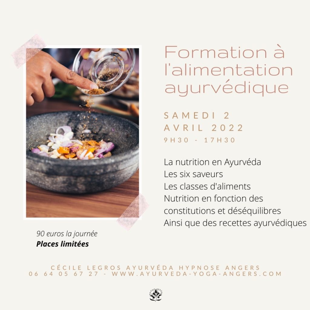 Formation alimentation ayurvédique